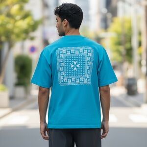 Chicken, Alaska Vibrant Blue Graphic Short Sleeve Tee